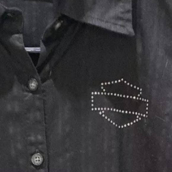 AUTH HARLEY DAVIDSON HD WOMENS LS BUTTON SHIRT. - Picture 9 of 13